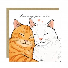 Valentines Day Card Youre My Purrrson Card For Husband Wife