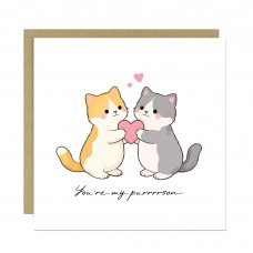 Valentines Card Youre My Purrrrson Funny Cat Card For Boyfriend