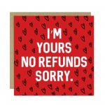 Funny Valentines Day Card with Wood Heart Keepsake Gift