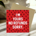 Funny Valentines Day Card with Wood Heart Keepsake Gift