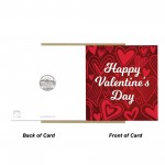 Valentines Card for Her Him Red Hearts Valentine's Day Card