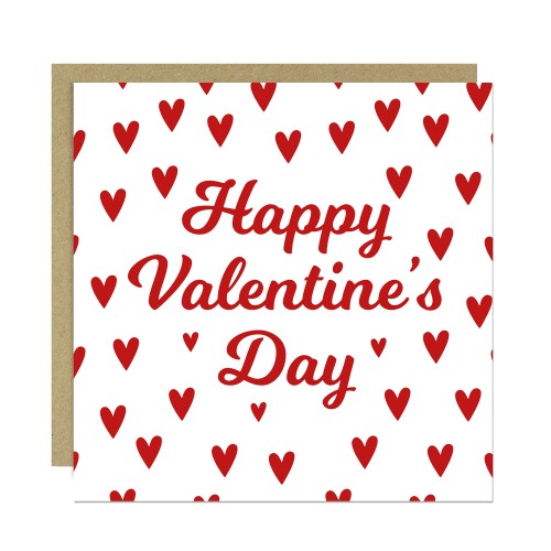 Cute Valentines Card for Her Him, Red Hearts Valentines Day Card Cute Valentines Card for Her Him, Red Hearts Valentines Day Card