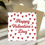 Cute Valentines Card for Her Him, Red Hearts Valentines Day Card Cute Valentines Card for Her Him, Red Hearts Valentines Day Card