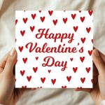 Cute Valentines Card for Her Him, Red Hearts Valentines Day Card Cute Valentines Card for Her Him, Red Hearts Valentines Day Card