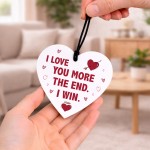 Anniversary Valentines Day Gifts for Him Her Love You More Heart