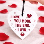 Anniversary Valentines Day Gifts for Him Her Love You More Heart