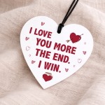Anniversary Valentines Day Gifts for Him Her Love You More Heart