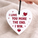 Anniversary Valentines Day Gifts for Him Her Love You More Heart