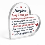 Perfect Valentines Gift For Him Her Freestanding Acrylic Heart