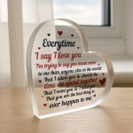 Perfect Valentines Gift For Him Her Freestanding Acrylic Heart