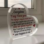 Perfect Valentines Gift For Him Her Freestanding Acrylic Heart