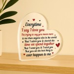 Perfect Valentines Gift For Him Her Freestanding Acrylic Heart