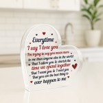 Perfect Valentines Gift For Him Her Freestanding Acrylic Heart