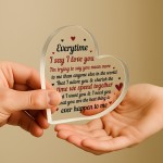 Perfect Valentines Gift For Him Her Freestanding Acrylic Heart