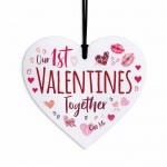 Our 1st Valentines Day Together Gift Acrylic Heart Plaque