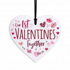 Our 1st Valentines Day Together Gift Acrylic Heart Plaque