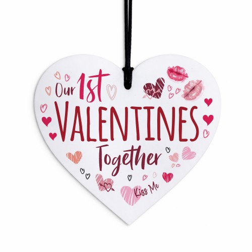 Our 1st Valentines Day Together Gift Acrylic Heart Plaque