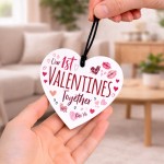 Our 1st Valentines Day Together Gift Acrylic Heart Plaque
