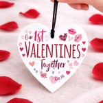 Our 1st Valentines Day Together Gift Acrylic Heart Plaque