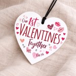 Our 1st Valentines Day Together Gift Acrylic Heart Plaque