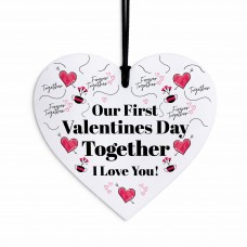 Our First Valentines Day Together Gift Acrylic Heart Plaque