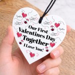 Our First Valentines Day Together Gift Acrylic Heart Plaque