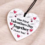 Our First Valentines Day Together Gift Acrylic Heart Plaque