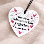 Our First Valentines Day Together Gift Acrylic Heart Plaque