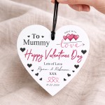 Personalised Gift For Valentines For Mummy Acrylic Hanging Heart