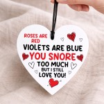 Gifts For Anniversary Valentines SNORE TOO MUCH Funny Gift