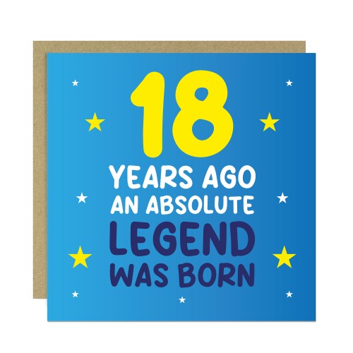 18th Birthday Card for Him Funny Card For 18 Year Old Boy Son