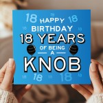 Funny 18th Birthday Card For Friend Brother Son Rude Cards