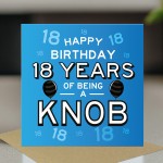 Funny 18th Birthday Card For Friend Brother Son Rude Cards