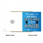 Funny 18th Birthday Card For Friend Brother Son Rude Cards