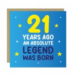 21st Birthday Card for Him Funny Card For 21 Year Old Boy Son