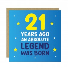21st Birthday Card for Him Funny Card For 21 Year Old Boy Son
