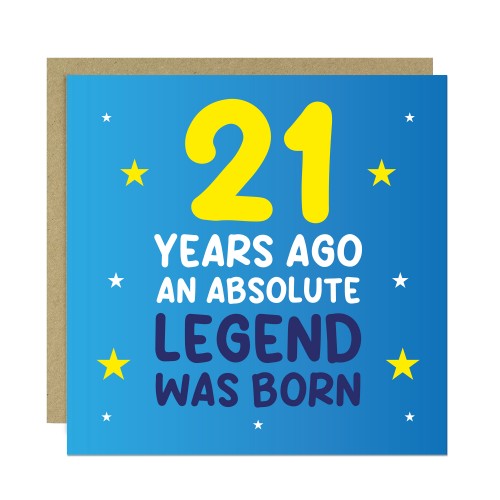 21st Birthday Card for Him Funny Card For 21 Year Old Boy Son
