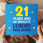 21st Birthday Card for Him Funny Card For 21 Year Old Boy Son