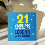 21st Birthday Card for Him Funny Card For 21 Year Old Boy Son