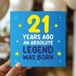 21st Birthday Card for Him Funny Card For 21 Year Old Boy Son