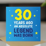 30th Birthday Card for Him Funny Card For 30 Year Old Boy Son