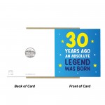 30th Birthday Card for Him Funny Card For 30 Year Old Boy Son