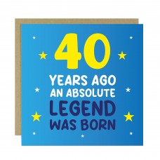 40th Birthday Card for Him Funny Card For 40 Year Old Men Dad