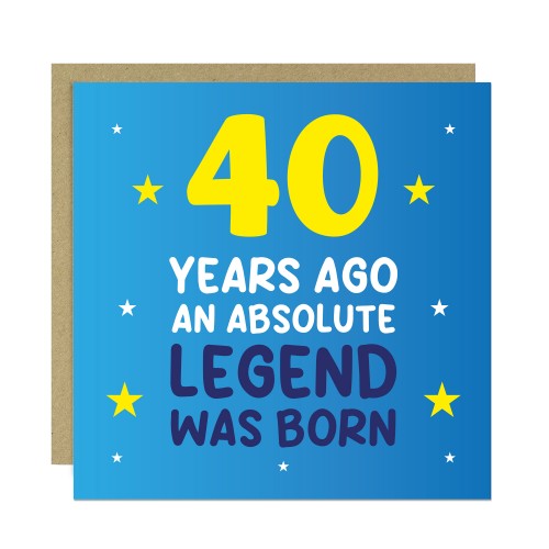 40th Birthday Card for Him Funny Card For 40 Year Old Men Dad