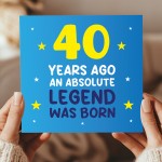 40th Birthday Card for Him Funny Card For 40 Year Old Men Dad