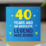 40th Birthday Card for Him Funny Card For 40 Year Old Men Dad
