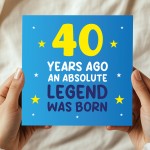 40th Birthday Card for Him Funny Card For 40 Year Old Men Dad