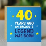40th Birthday Card for Him Funny Card For 40 Year Old Men Dad