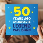 50th Birthday Card for Him Funny Card For 50 Year Old Men Dad