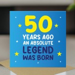 50th Birthday Card for Him Funny Card For 50 Year Old Men Dad